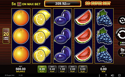 20 Super Hot slotimäng Slotboxi Eesti online kasiinos