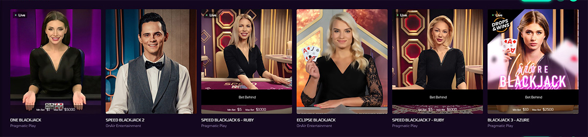 Buumi rulett, blackjack & teised lauamängud