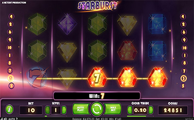 Starburst sloti boonusmäng