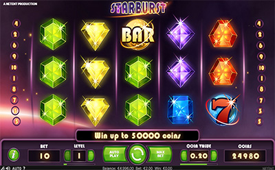 Starburst mobiilne slott